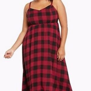 Torrid Hi-Lo Plaid Dress - plus size 2X -EUC